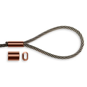 3.5mm Copper Ferrules for 3mm Wire Rope Termination